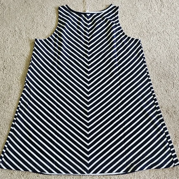 beachlunchlounge Navy and White Striped Tank Dress - Picture 7 of 8